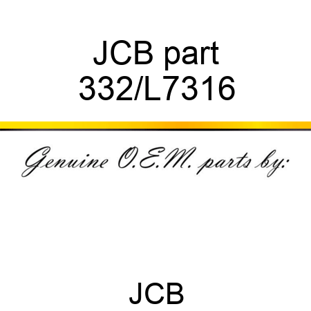 JCB part 332/L7316