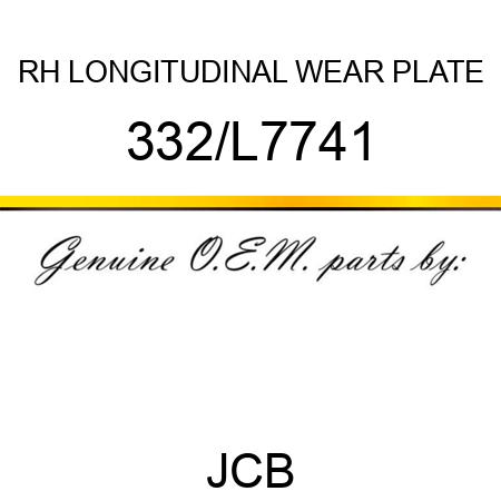 RH LONGITUDINAL WEAR PLATE 332/L7741