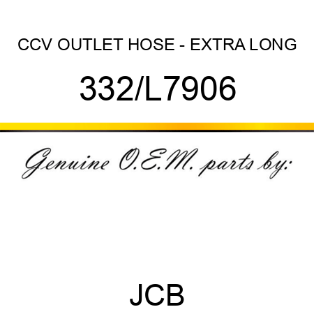 CCV OUTLET HOSE - EXTRA LONG 332/L7906