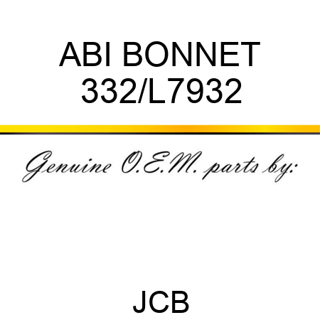 ABI BONNET 332/L7932