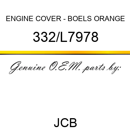 ENGINE COVER - BOELS ORANGE 332/L7978