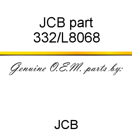 JCB part 332/L8068