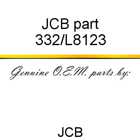 JCB part 332/L8123