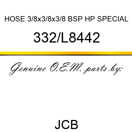 HOSE 3/8x3/8x3/8 BSP HP SPECIAL 332/L8442