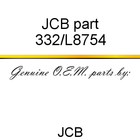 JCB part 332/L8754