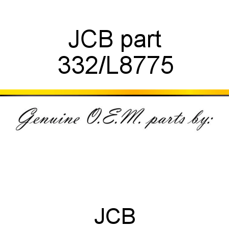 JCB part 332/L8775