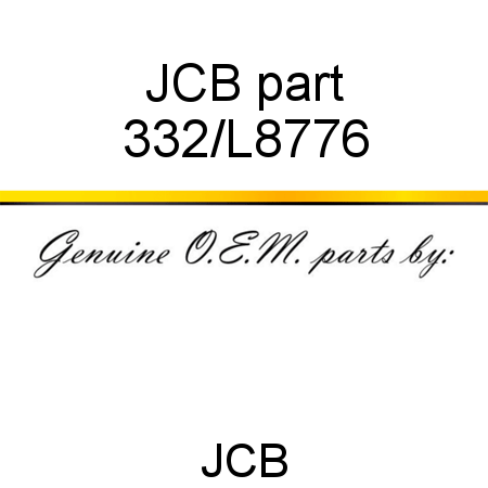 JCB part 332/L8776