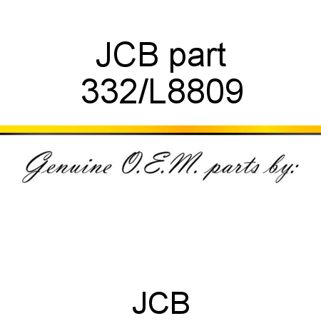 JCB part 332/L8809