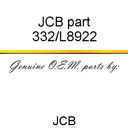 JCB part 332/L8922