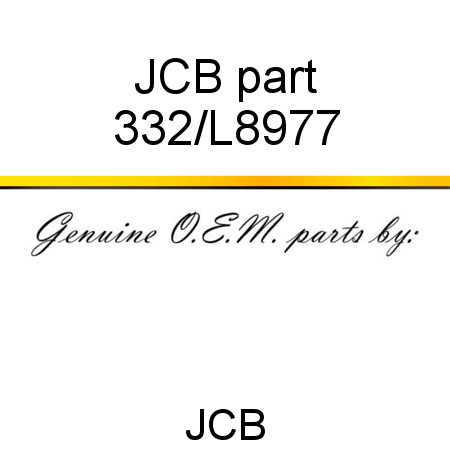 JCB part 332/L8977