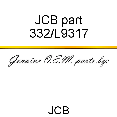 JCB part 332/L9317