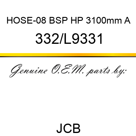 HOSE-08 BSP HP 3100mm A 332/L9331