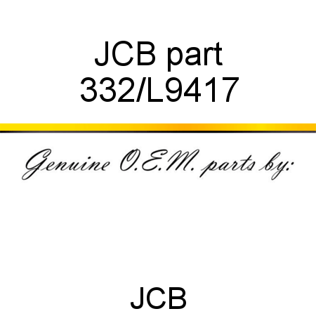 JCB part 332/L9417