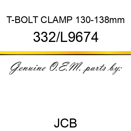 T-BOLT CLAMP 130-138mm 332/L9674