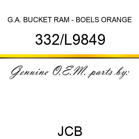 G.A. BUCKET RAM - BOELS ORANGE 332/L9849