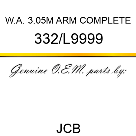 W.A. 3.05M ARM COMPLETE 332/L9999