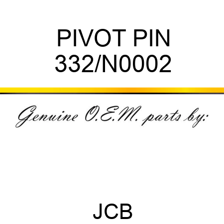 PIVOT PIN 332/N0002