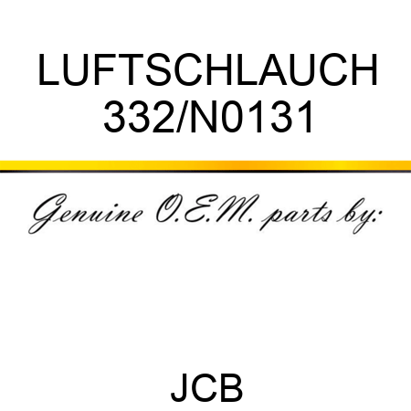 LUFTSCHLAUCH 332/N0131