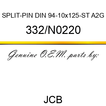 SPLIT-PIN DIN 94-10x125-ST A2G 332/N0220