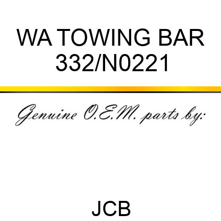 WA TOWING BAR 332/N0221