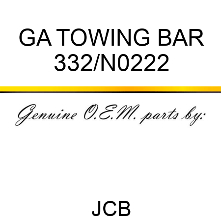 GA TOWING BAR 332/N0222