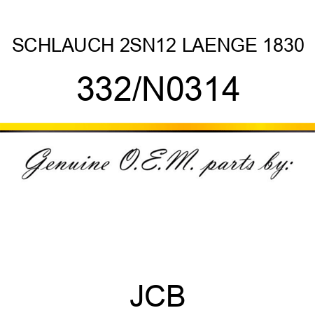 SCHLAUCH 2SN12 LAENGE 1830 332/N0314