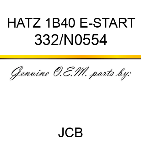 HATZ 1B40 E-START 332/N0554