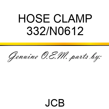 HOSE CLAMP 332/N0612