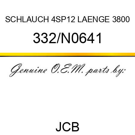 SCHLAUCH 4SP12 LAENGE 3800 332/N0641