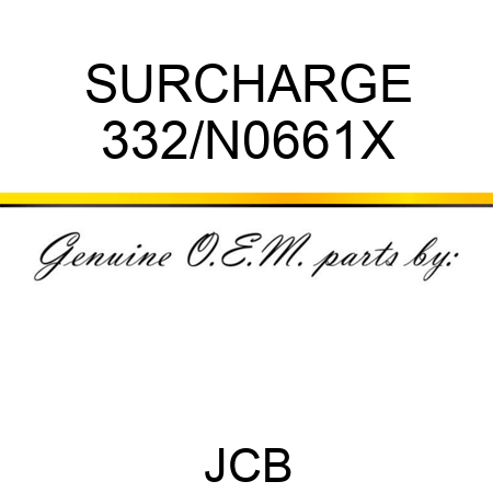 SURCHARGE 332/N0661X