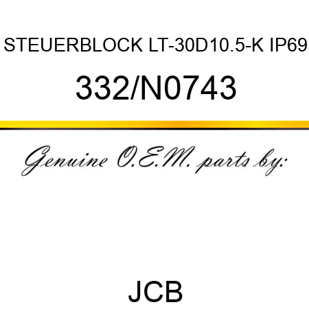 STEUERBLOCK LT-30D10.5-K IP69 332/N0743