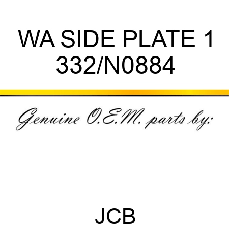 WA SIDE PLATE 1 332/N0884