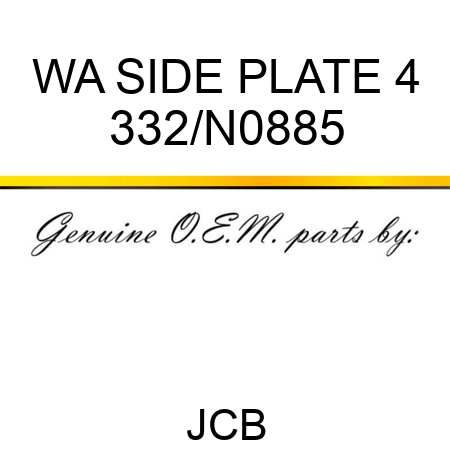 WA SIDE PLATE 4 332/N0885