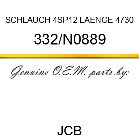 SCHLAUCH 4SP12 LAENGE 4730 332/N0889