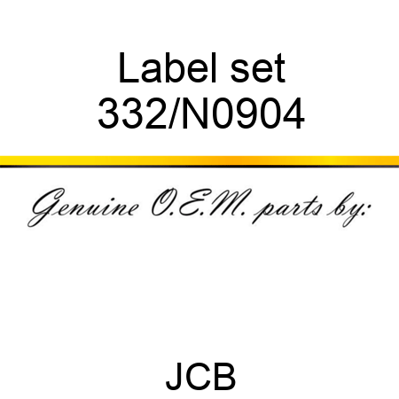 Label set 332/N0904