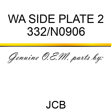 WA SIDE PLATE 2 332/N0906