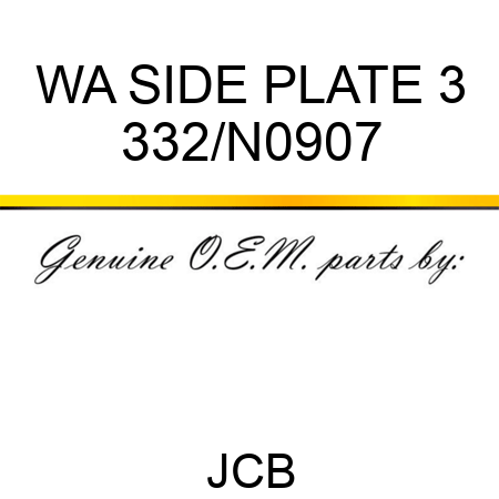 WA SIDE PLATE 3 332/N0907