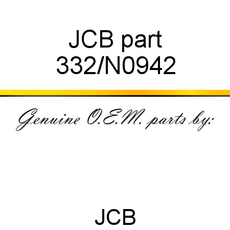 JCB part 332/N0942