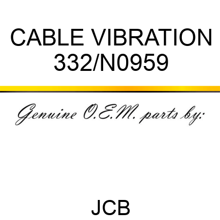 CABLE VIBRATION 332/N0959