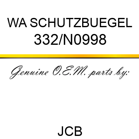 WA SCHUTZBUEGEL 332/N0998