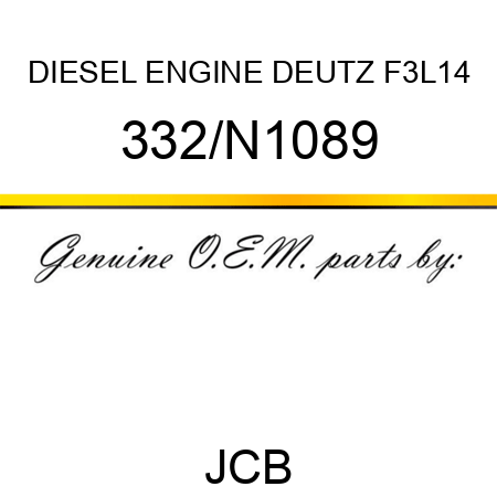 DIESEL ENGINE DEUTZ F3L14 332/N1089