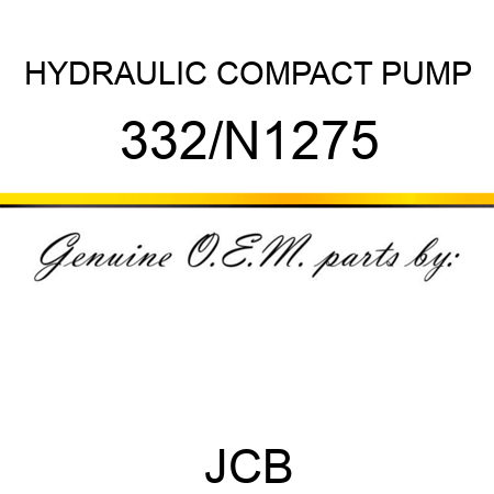 HYDRAULIC COMPACT PUMP 332/N1275