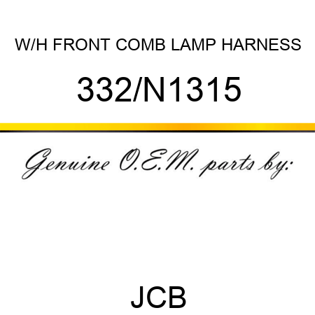 W/H FRONT COMB LAMP HARNESS 332/N1315