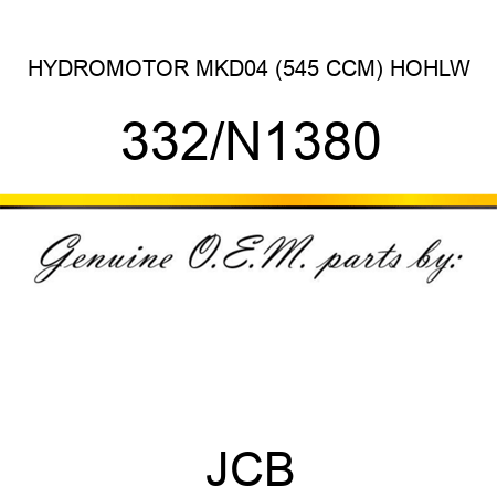 HYDROMOTOR MKD04 (545 CCM) HOHLW 332/N1380