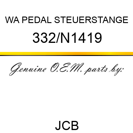 WA PEDAL STEUERSTANGE 332/N1419