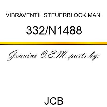 VIBRAVENTIL STEUERBLOCK MAN. 332/N1488