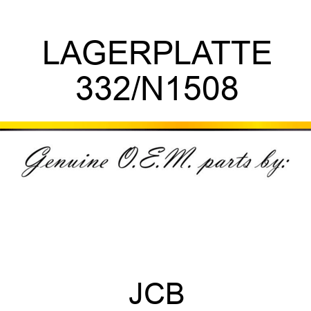 LAGERPLATTE 332/N1508