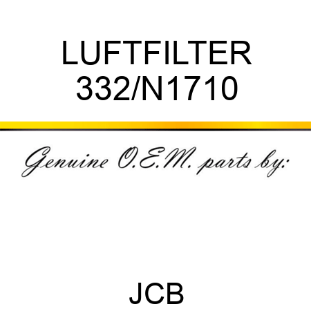 LUFTFILTER 332/N1710