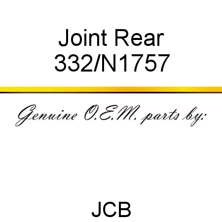 Joint, Rear 332/N1757