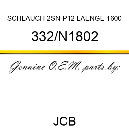 SCHLAUCH 2SN-P12 LAENGE 1600 332/N1802